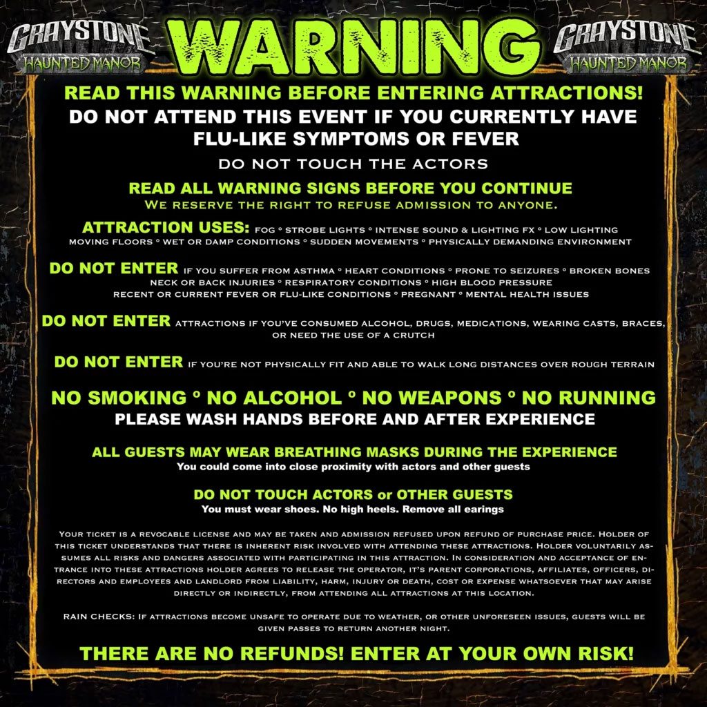 Warnings & Disclaimers